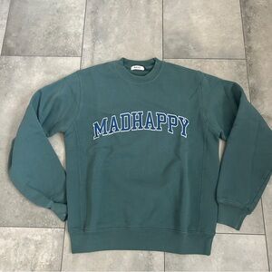 NEW Madhappy campus fleece crewneck green unisex XS